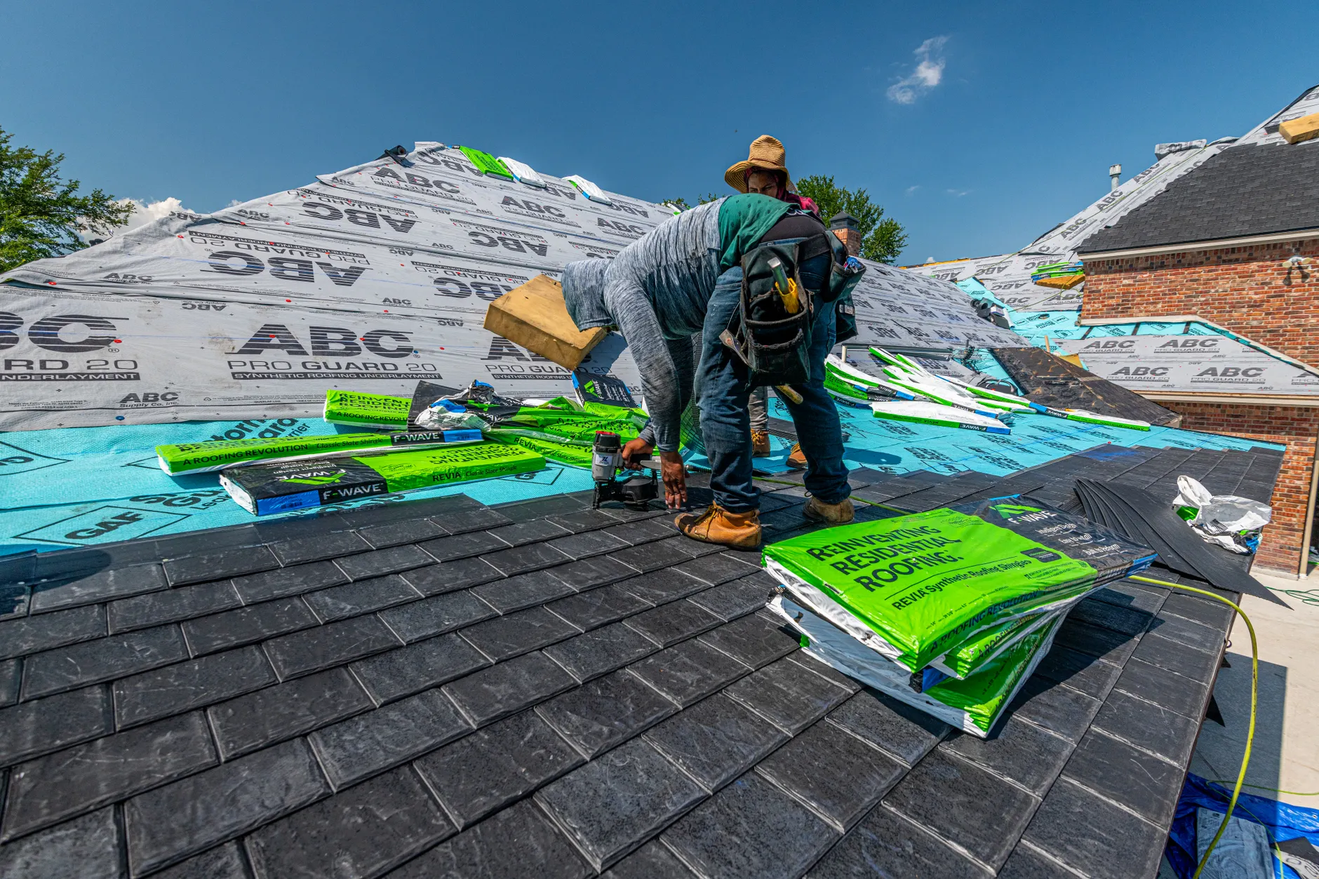 Newcastle Roofer Restoration Company crew at work in Newcastle upon Tyne